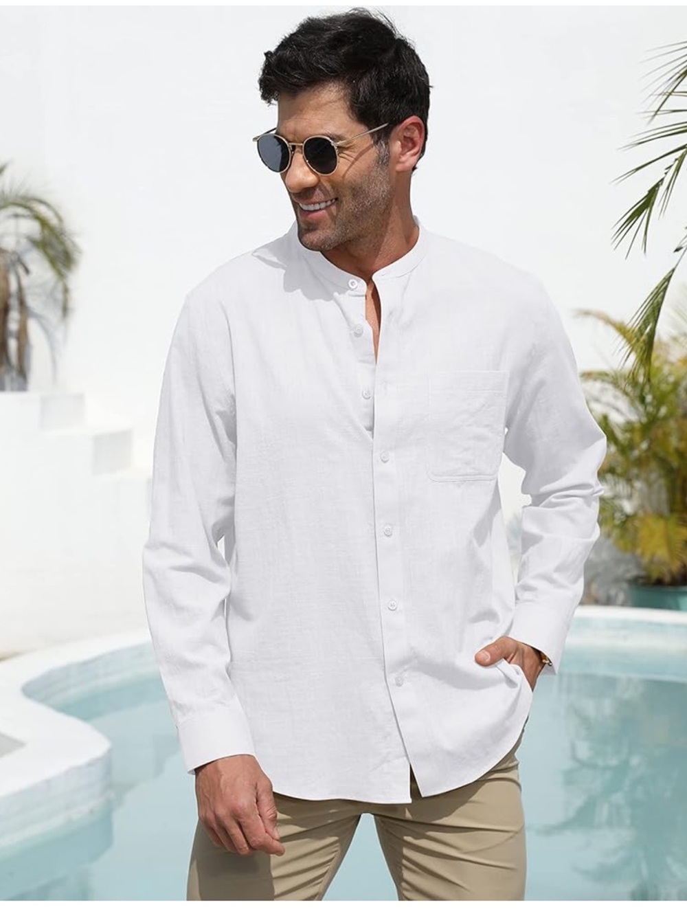 Original Penguin DELAVE LINEN LONG SLEEVE SHIRT MSRP $95 NWT SIZE XXL